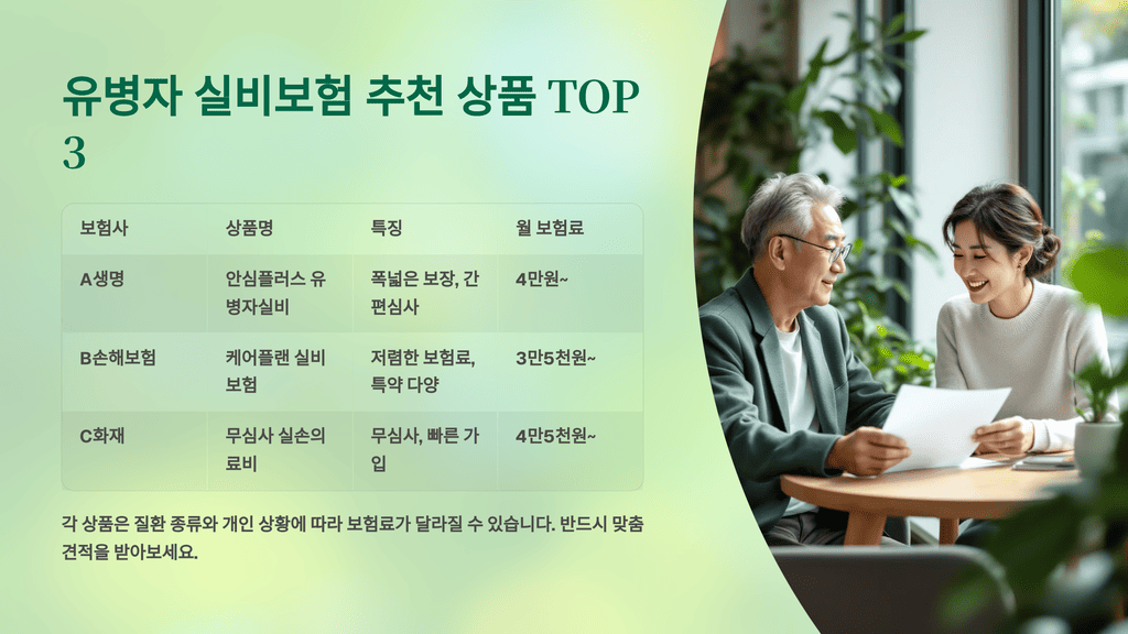 유병자 실비보험 추천 상품 TOP 3