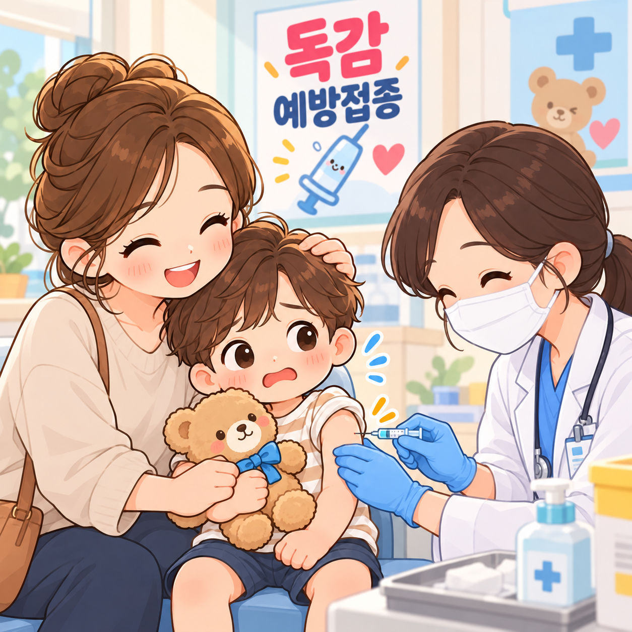 독감접종후샤워