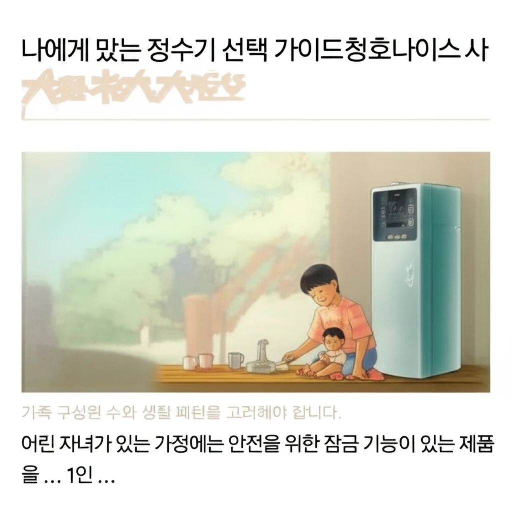 우리집에 딱 맞는 청호나이스 정수기 