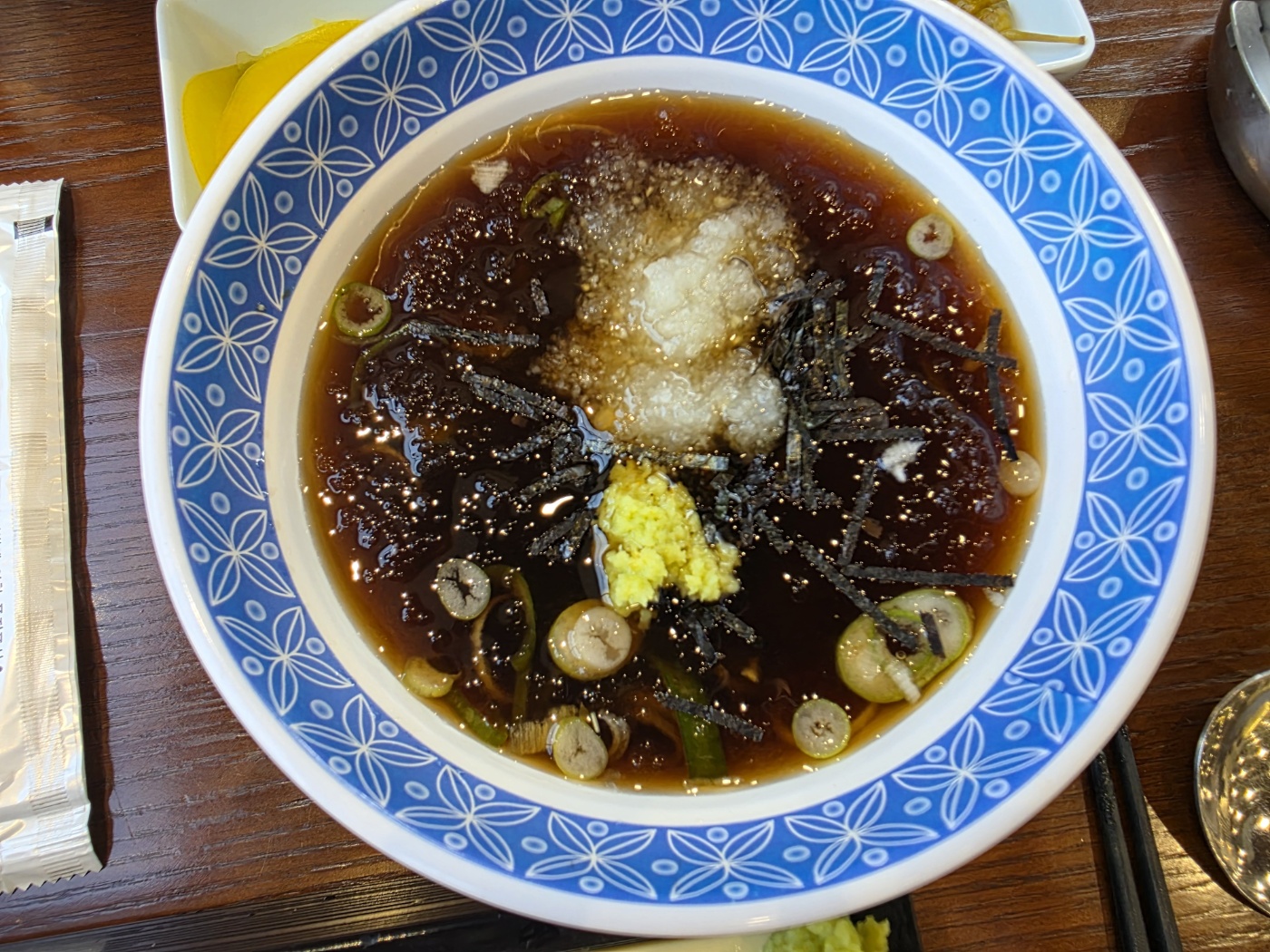 소바에 간 무 와사비 추가2