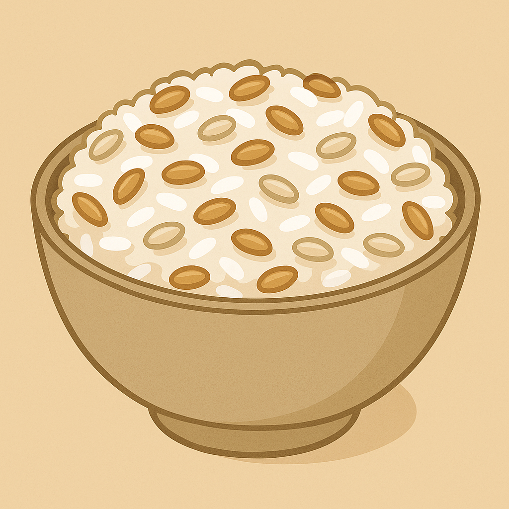 쌀과 귀리를 섞어서 지은밥