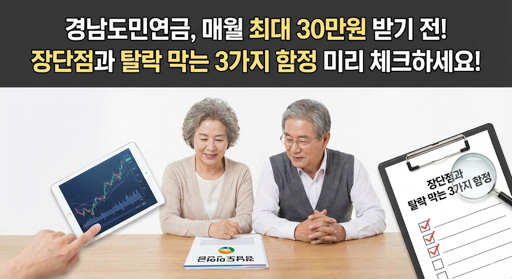 경남도민연금, 매월 최대 30만원 받기 전!