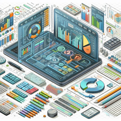 시각화된 데이터 분석을 보여주는 컴퓨터 화면
