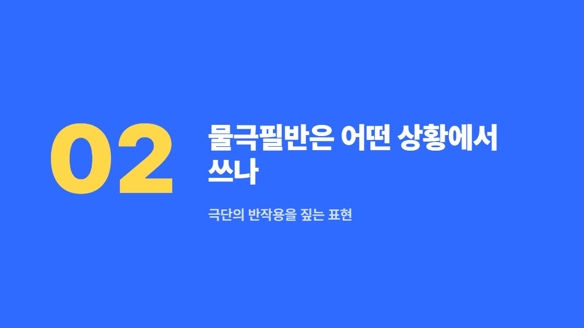 물극필반은 어떤 상황에서 쓰나 — 극단의 반작용을 짚는 표현