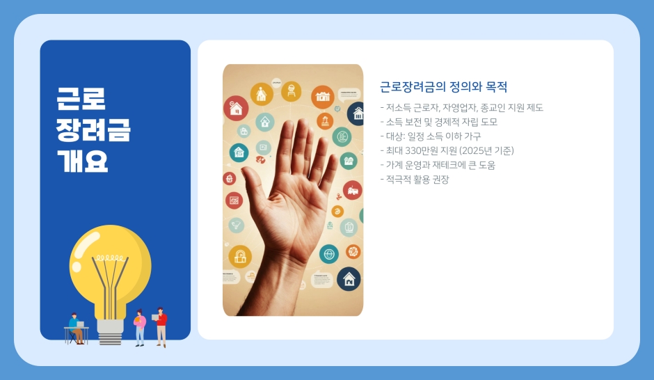 2025년 근로장려금 신청 방법, 필요한 서류, 지원 대상, 금액