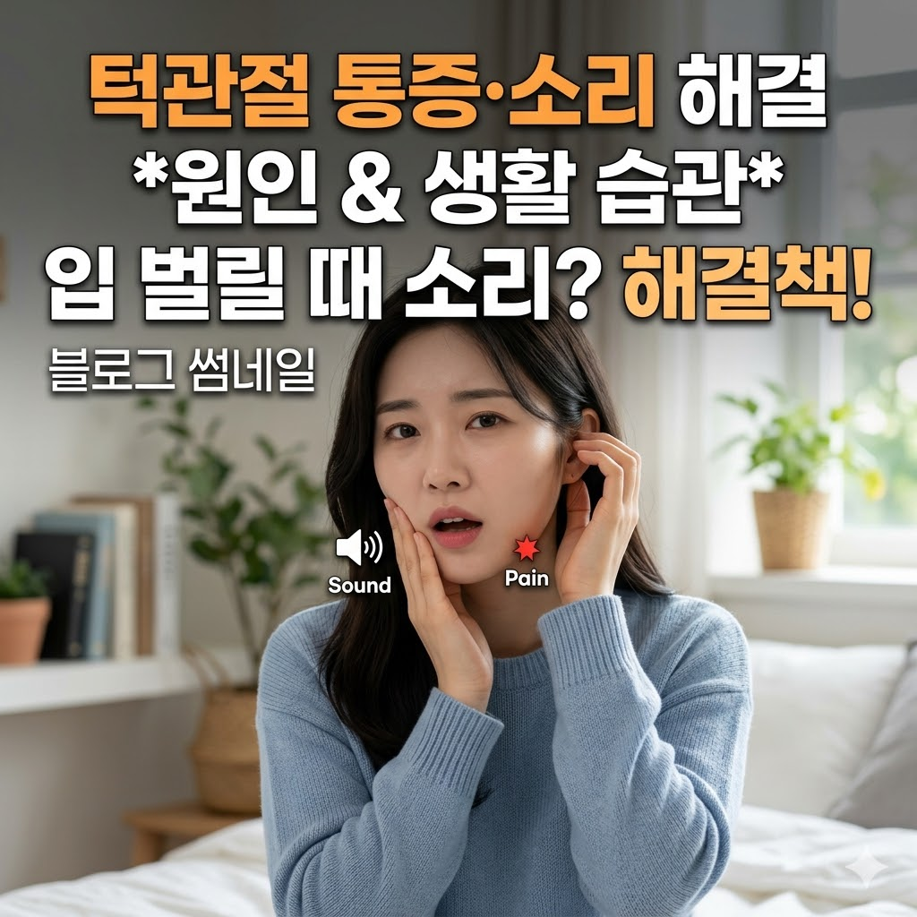 턱관절 통증 원인과 생활 습관 개선법: 입 벌릴 때 소리 난다면?