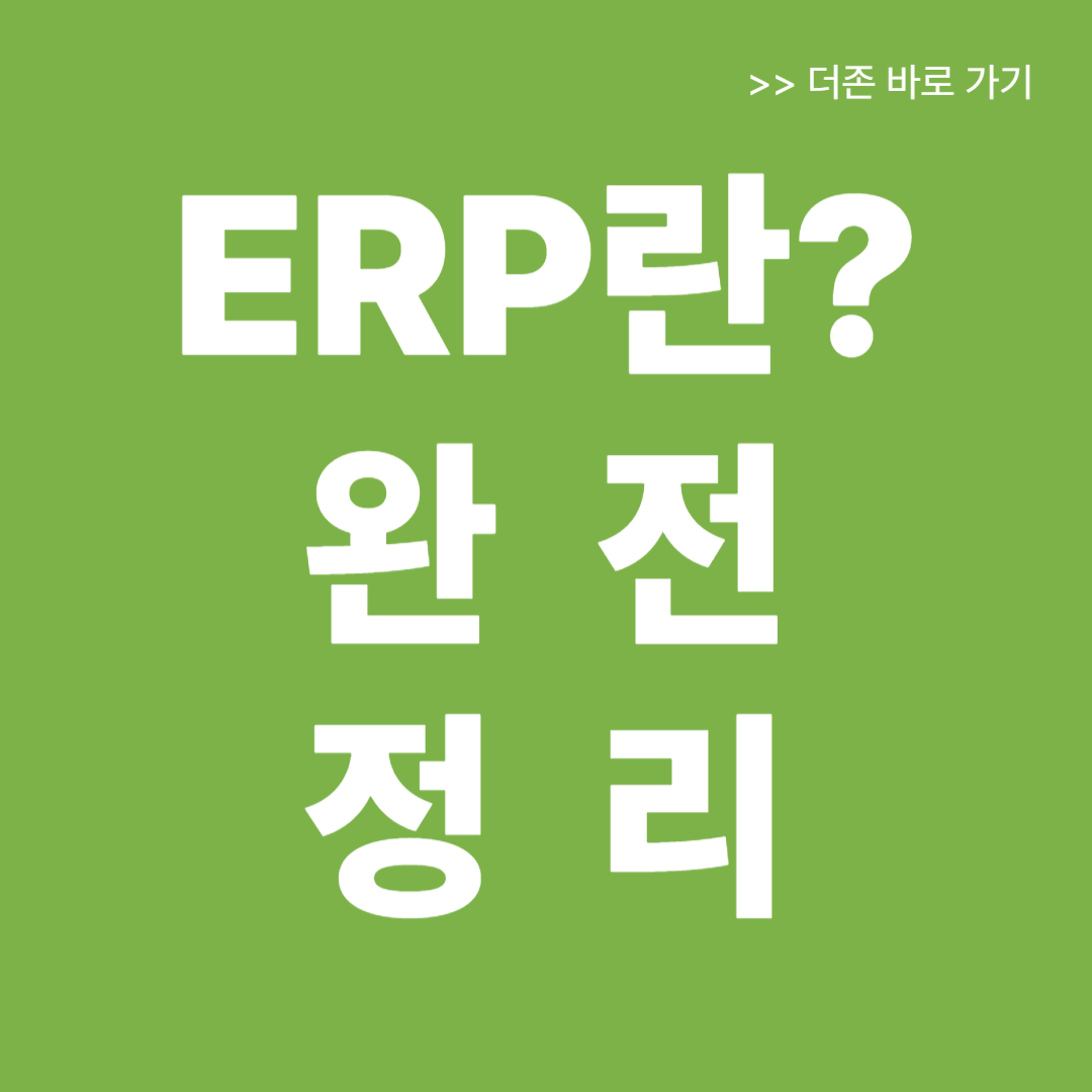 ERP 완전 정리