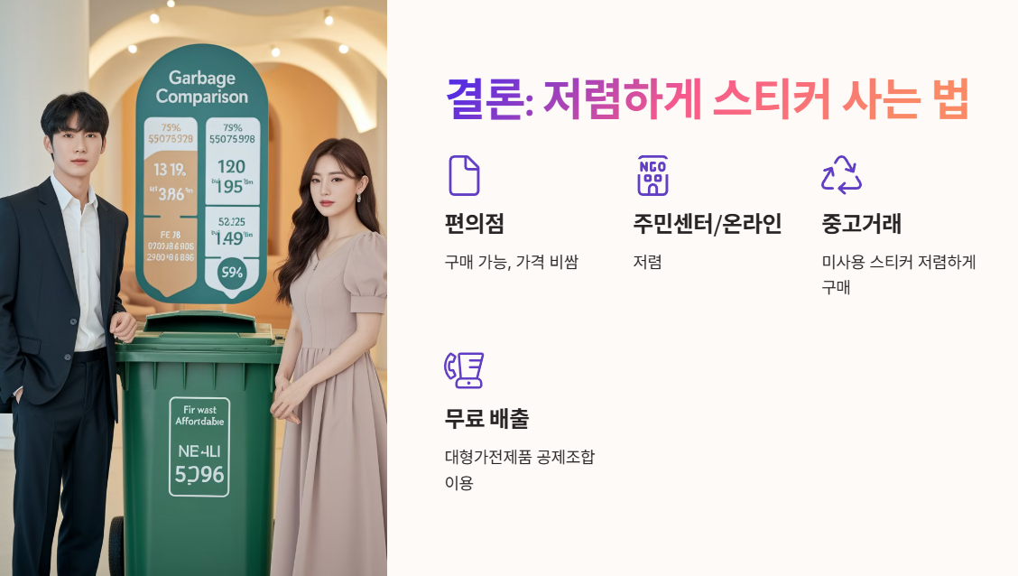 결론: 대형폐기물 스티커, 어떻게 사야 저렴할까