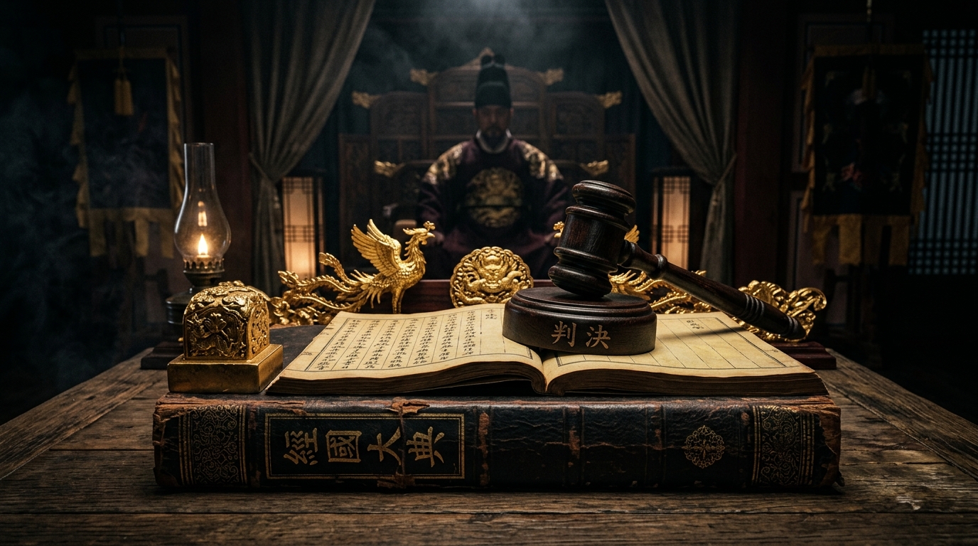 법 위에 군림하는 대군부인의 치외법권 특권을 상징하는 판사봉과 법전