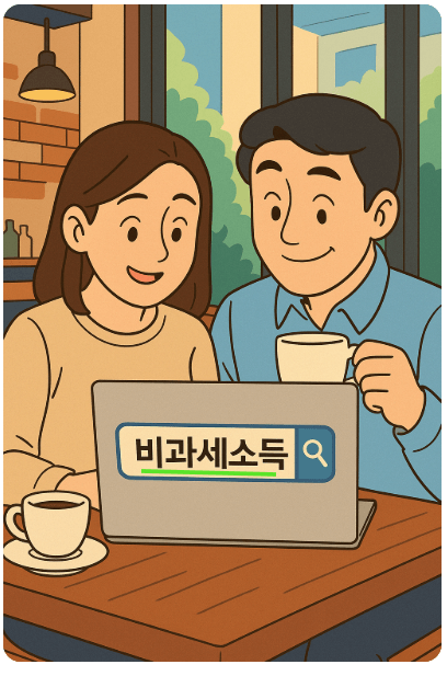 맞벌이부부 비과세소득 검색하는 그림