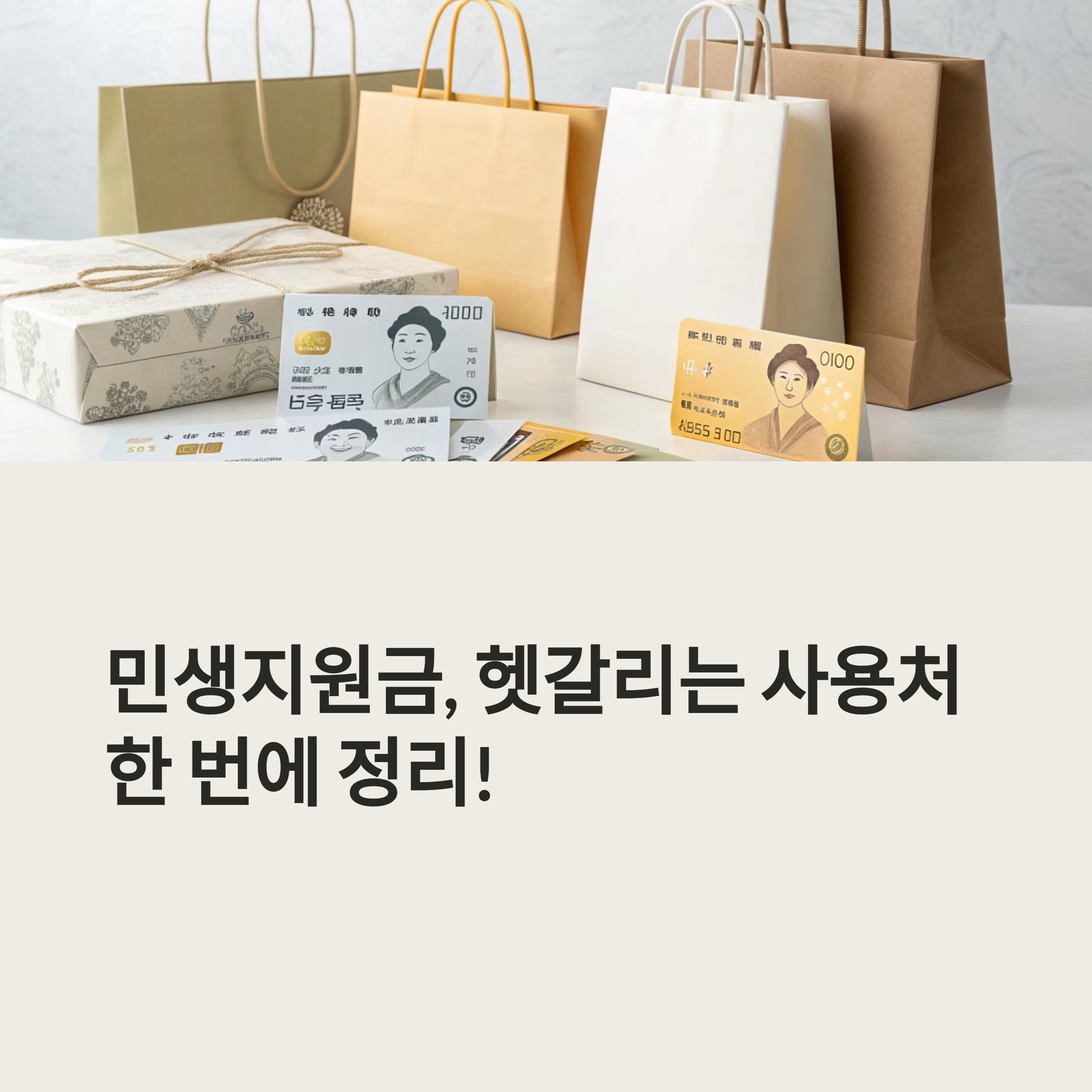 민생지원금 사용처 총정리! 어디서 쓸 수 있나 헷갈릴 땐 이것만!