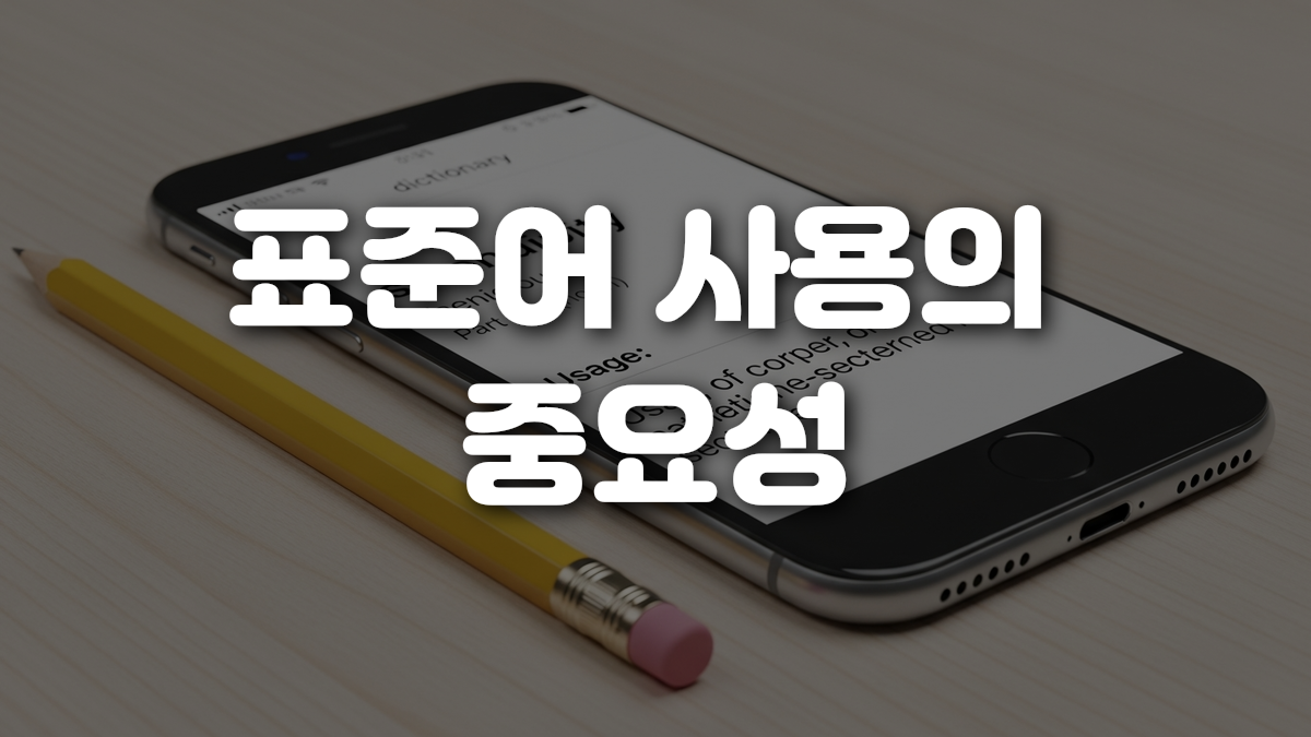 표준어 사용의 중요성