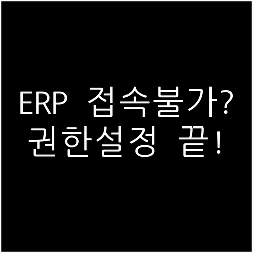 이카운트 ERP 접속 문제 해결과 사..