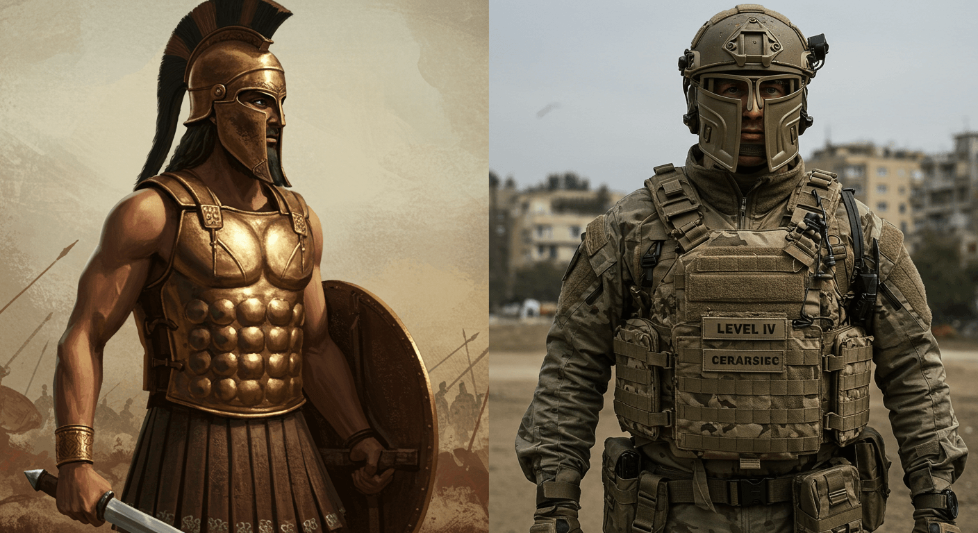 덴드라 갑옷 vs 현대 방탄복 (고대 방어구, 일리아드, 기능 차이) 관련 사진