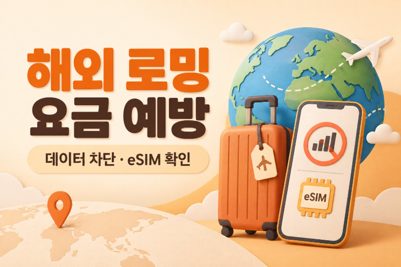 해외여행 데이터로밍 차단 방법 ❘ 휴대폰 설정&middot;통신사 차단&middot;eSIM 주의