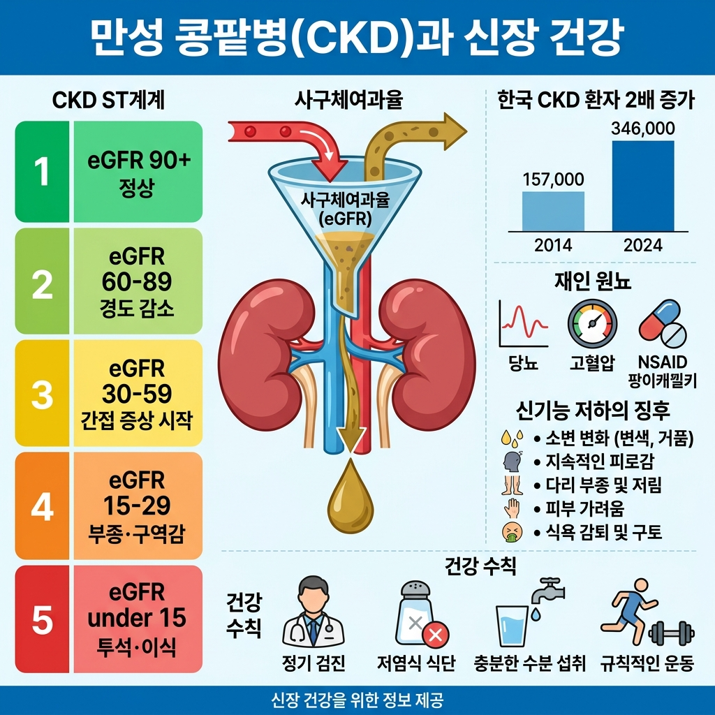 신장(콩팥) 건강 (만성콩팥병, 투석, 침묵의 장기 조기발견법)