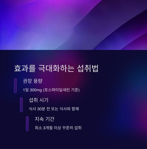포스파티딜세린징코 섭취법