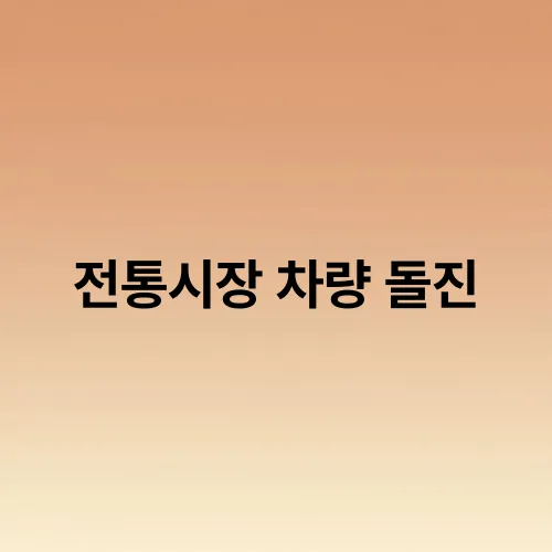 전통시장 차량 돌진