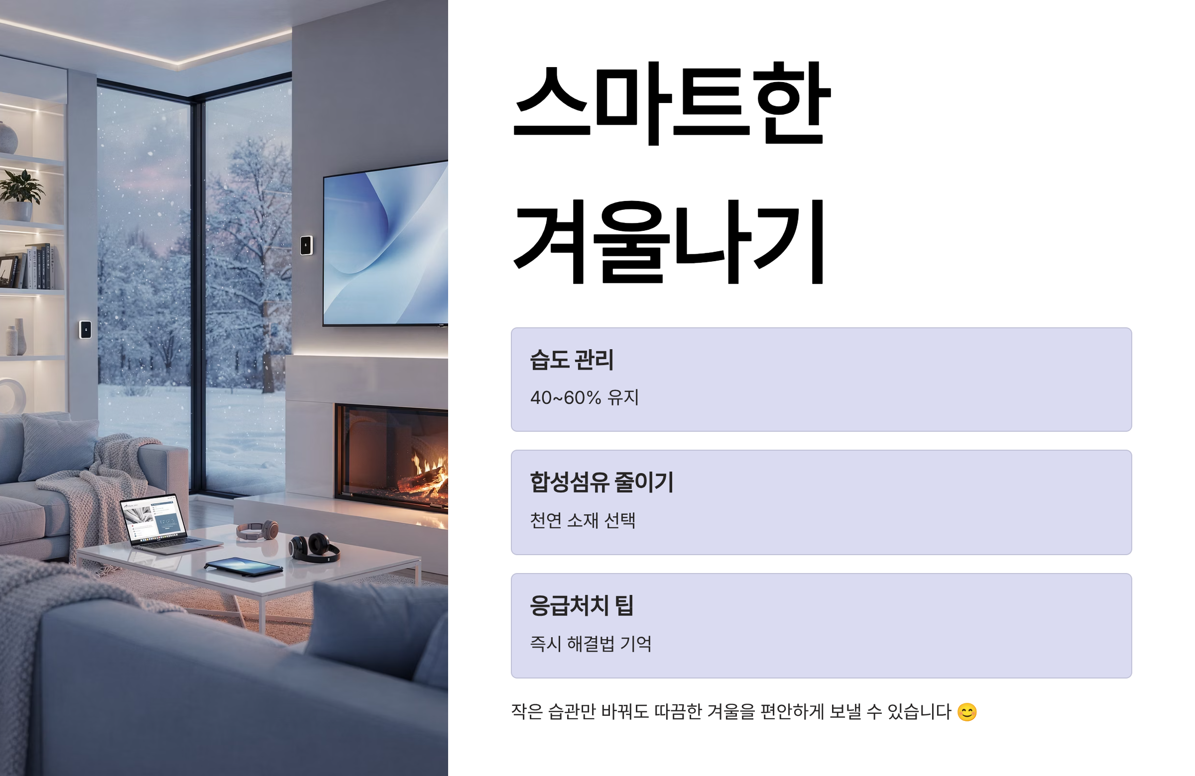 정전기 없애는법 스마트한 겨울나기