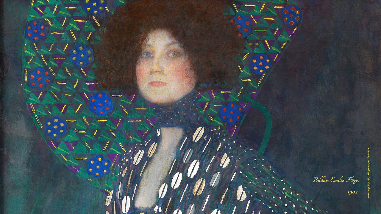 06 에밀리 플뢰게의 초상 C - Gustav Klimt 클림트배경화면