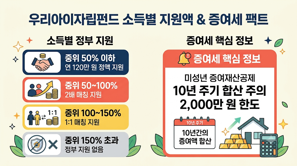 소득별 지원액 비교