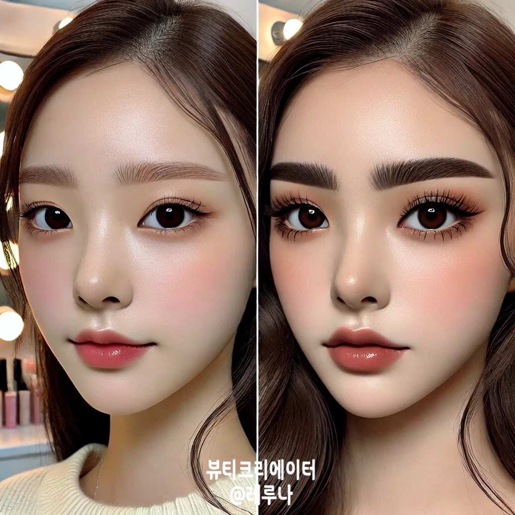 한국 메이크업과 서양 메이크업