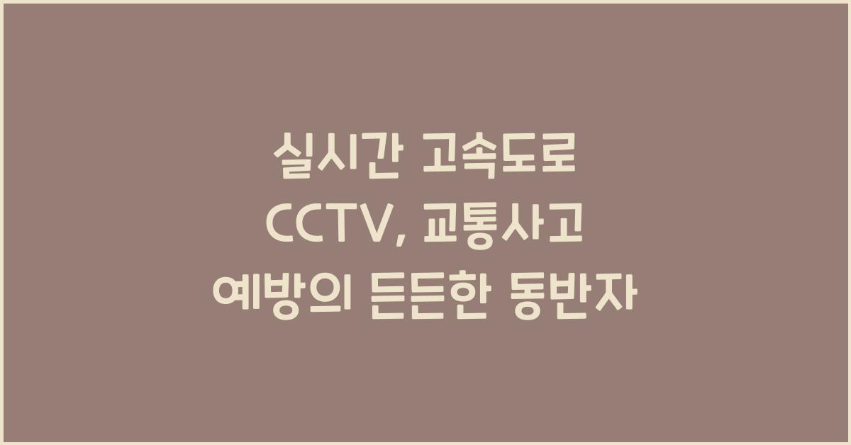 실시간 고속도로 cctv