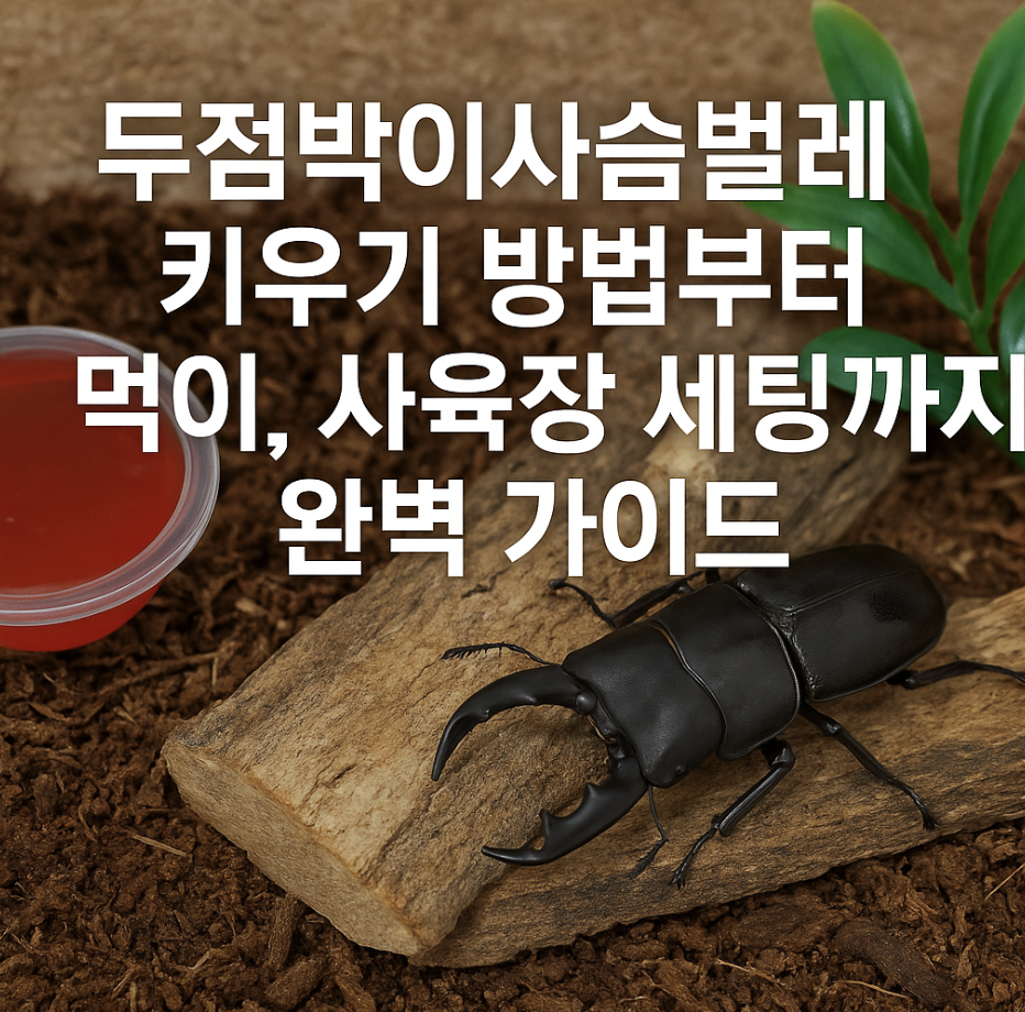 두점박이사슴벌레 키우기 방법부터 먹이, 사육장 세팅까지 완벽 가이드