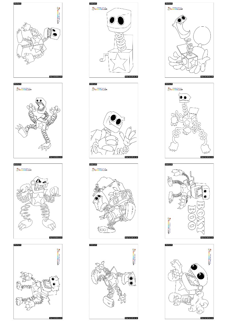 박시부 색칠공부 도안