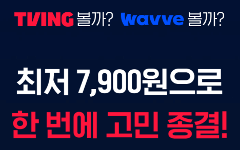 티빙 요금제 (+웨이브 통합 더블 이용권)