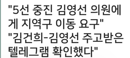 김건희 여사 공천개입 의혹 파문