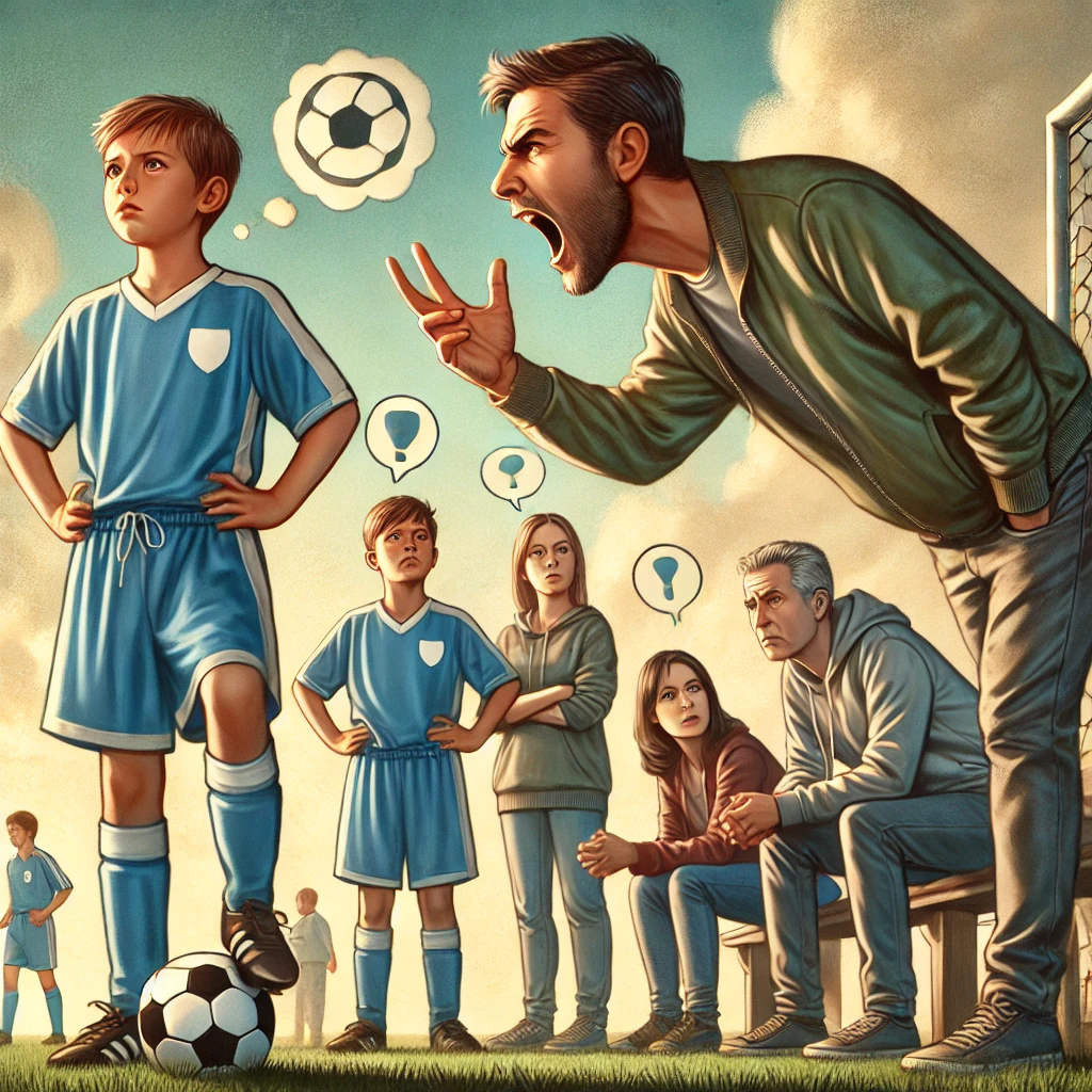 축구 유망주와 지도자 사진