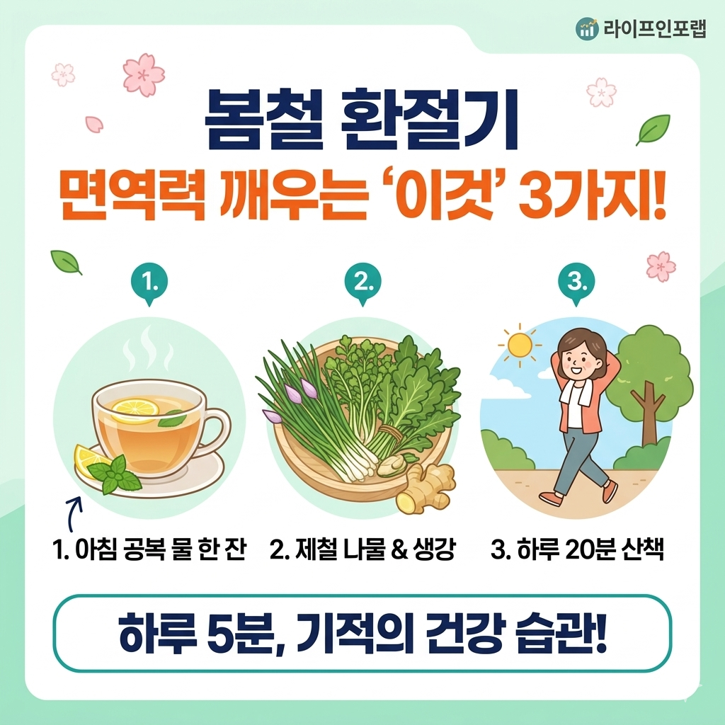 환절기 면역력 높이는 법 습관 및 음식 정보 안내 이미지 - 라이프인포랩