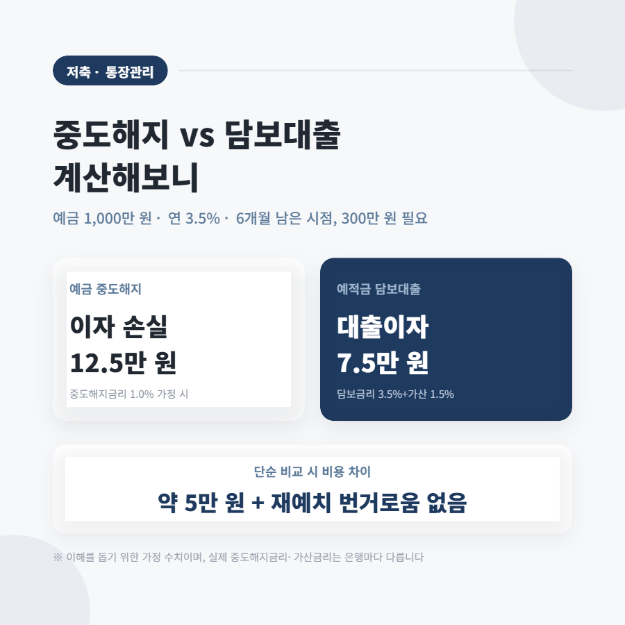 적금 중도해지 대신 예적금 담보대출, 진짜 유리할까요