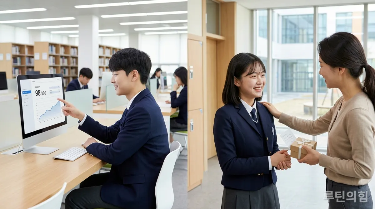 논리적 성과에 동기 부여를 받는 학생과 관계에서 동기를 얻는 학생