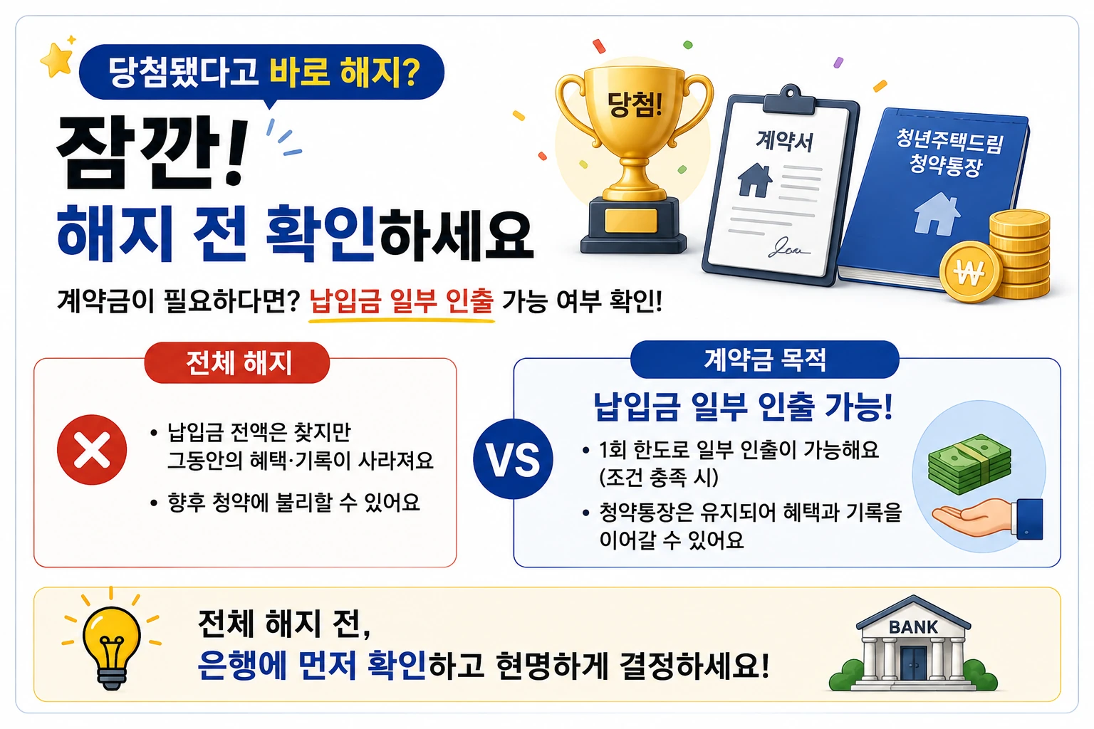 청년주택드림청약통장_당첨후_해지전_일부인출