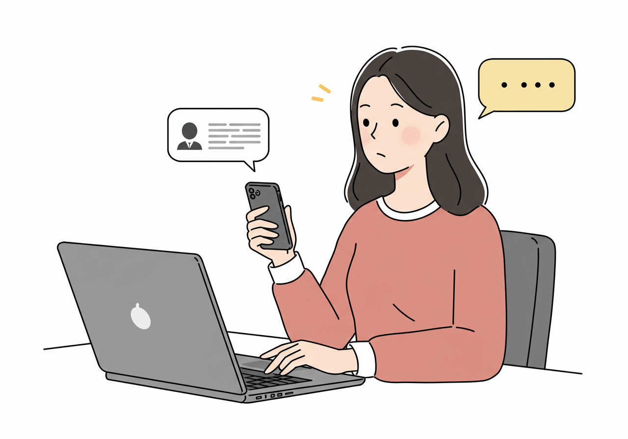 경력단절여성이 새일센터를 통해 온라인 직업훈련에 참여하는 장면 3