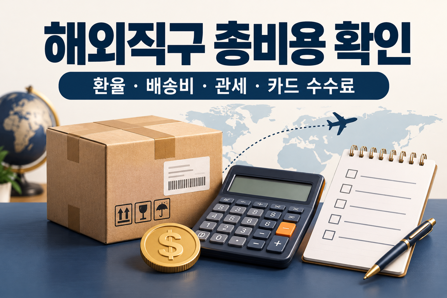 해외직구 결제 전 총비용 확인 방법 - 환율&middot;배송비&middot;관세&middot;카드 수수료