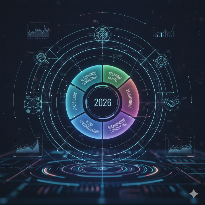 미래 트렌드를 보여주는 다이어그램 이미지