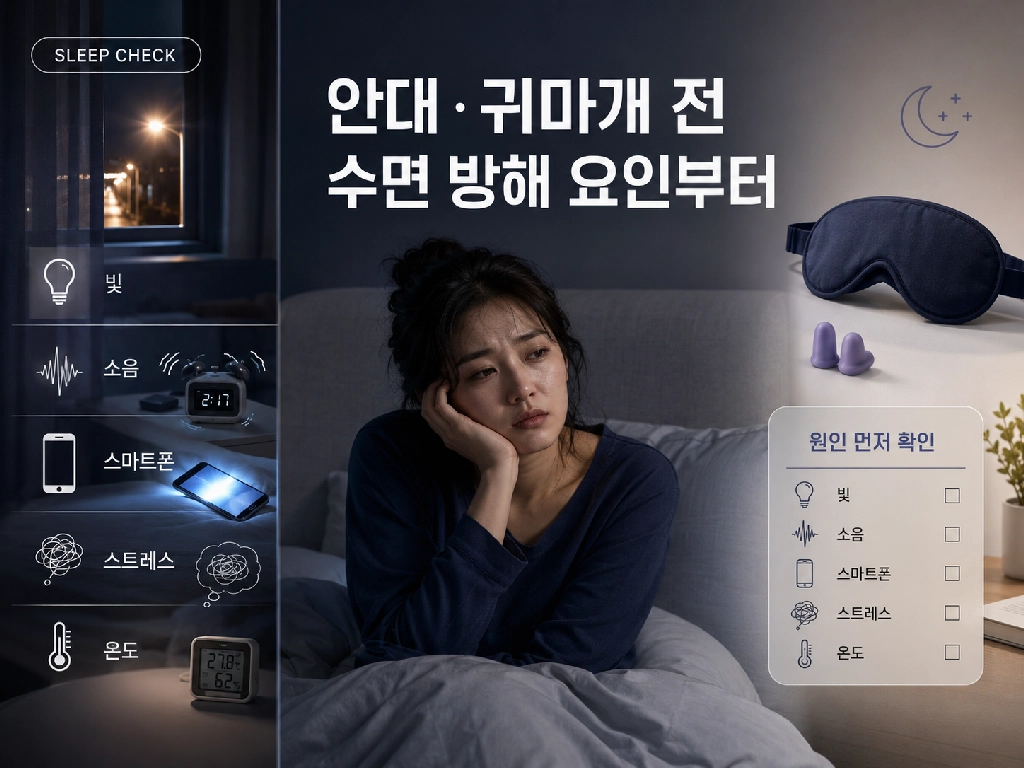 수면 안대&middot;귀마개 고르기 전, 내 수면 방해 요인부터 찾는 법
