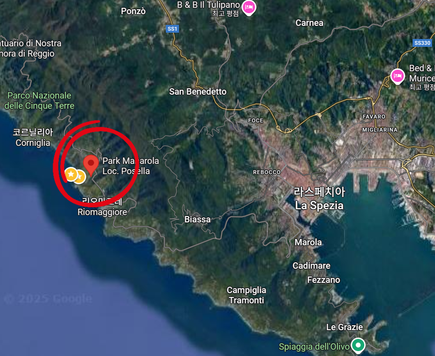 친퀘테레, 마나롤라에 가다.