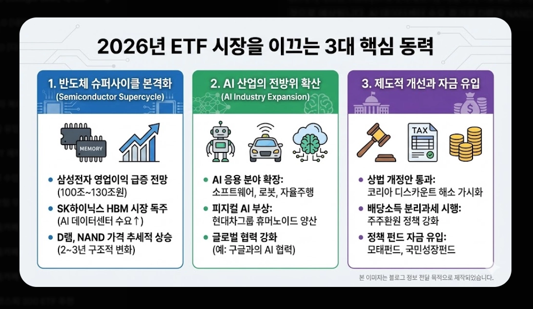 코스피 ETF 추천 TOP 5 [2026년 전망] 섹터별 유망 종목 및 투자 전략