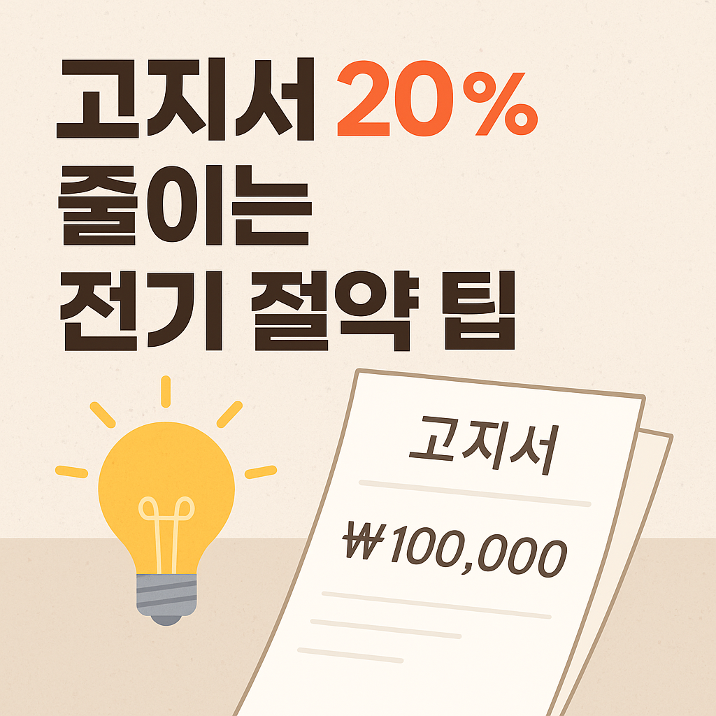고지서 20% 줄이는 전기 절약 팁