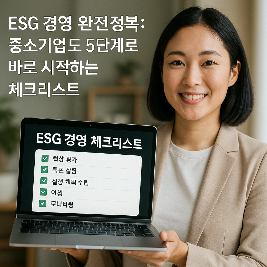 ESG 경영 완전정복: 중소기업도 5단계로 바로 시작하는 체크리스트 관련 이미지