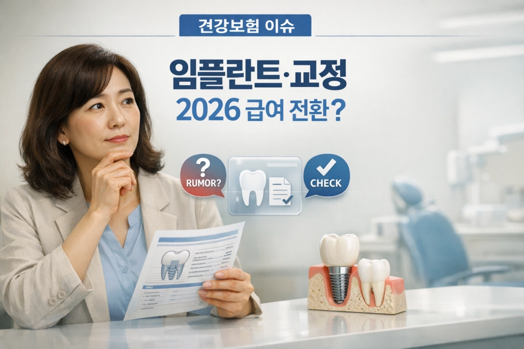 교정도 건강보험 된다더니? 2026년 치과 비급여 급여 전환 진실