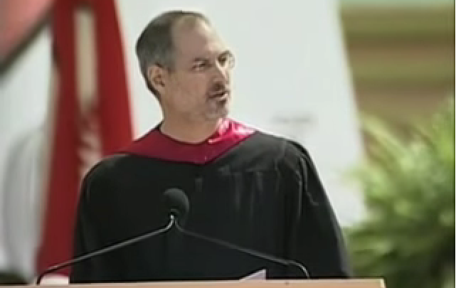 스탠포드에서 연설중인 스티브잡스