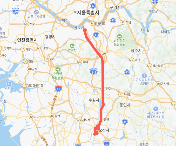 서울-오산-5300번-버스-노선