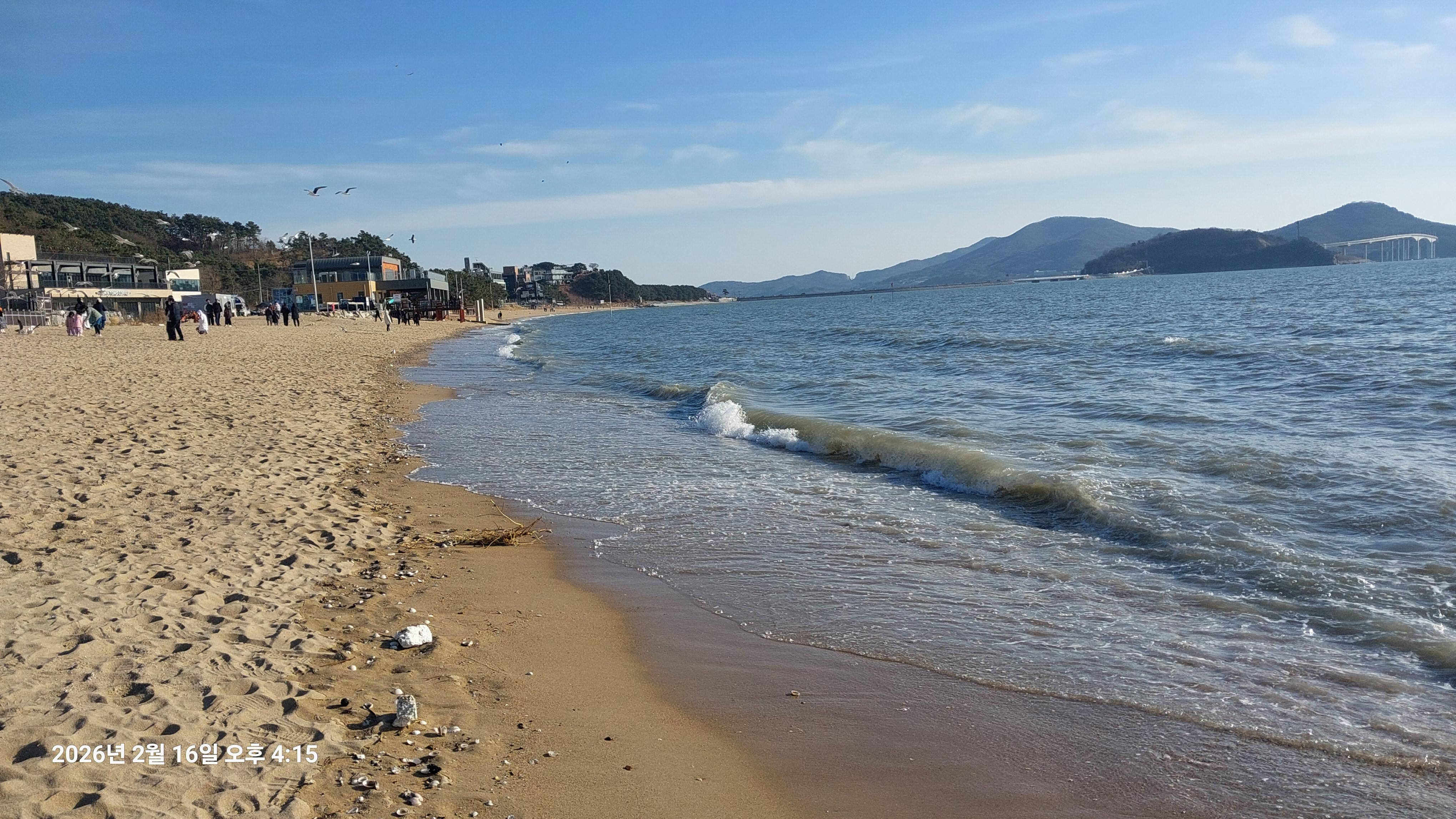마시안 해변의 겨울바다