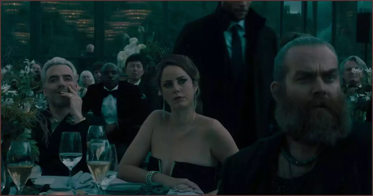 모든 음모가 드러나기 직전. 영화의 클라이맥스