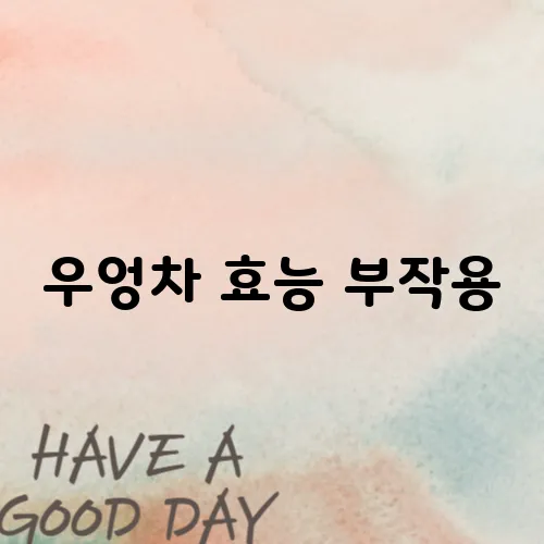 우엉차 효능 부작용